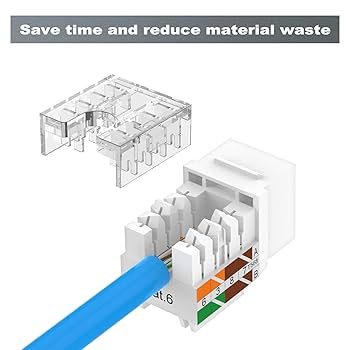 Amazon.com: VCELINK RJ45 Cat6 Keystone Jacks UL-Listed Slim